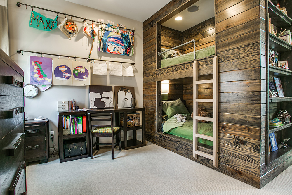 Built in bunkbeds in a Texas farmhouse